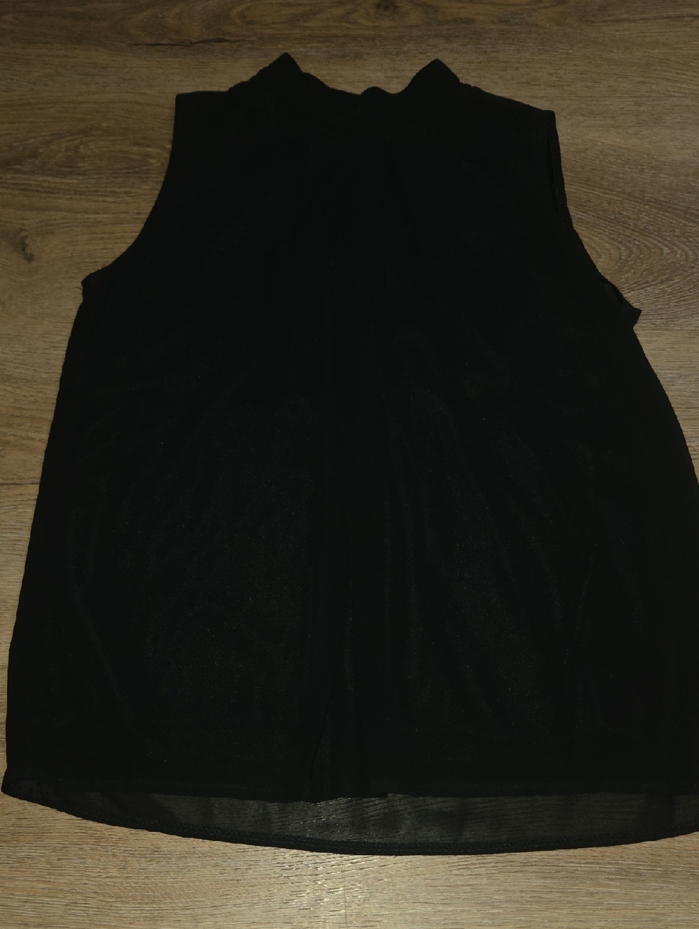 Black Sleeveless High Neck Women's Top